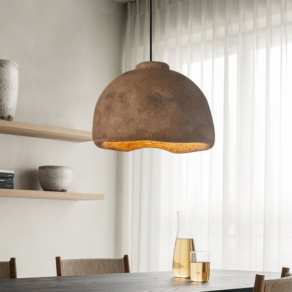 Minimalista Sospensione Dome Wabi Sabi a 1 Luce per Tavolo da Pranzo