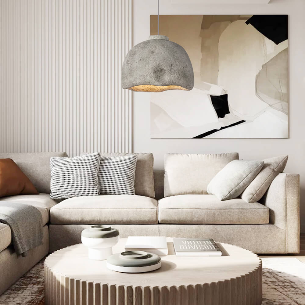 Minimalista Sospensione Dome Wabi Sabi a 1 Luce per Tavolo da Pranzo