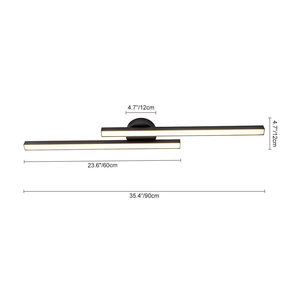 Minimalista Plafoniera a Striscia LED a 2 Luci