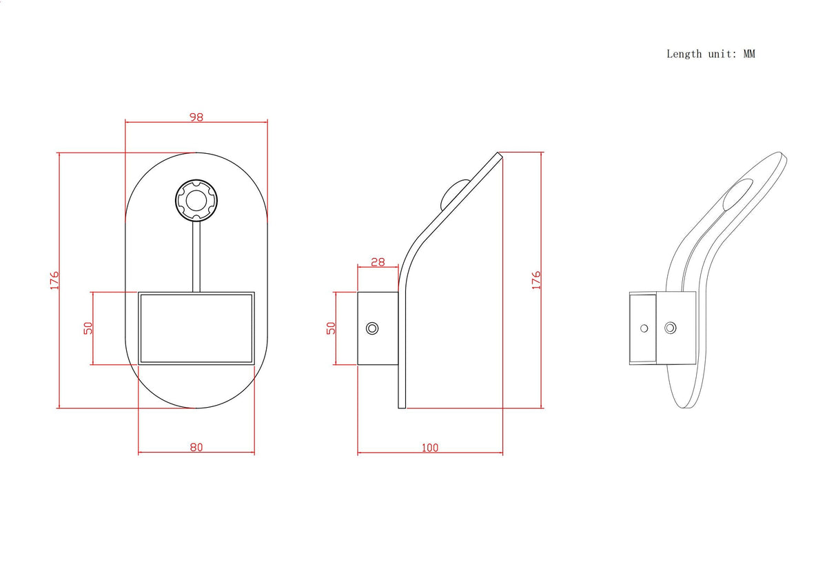 Applique da parete LED curva minimalista da comodino