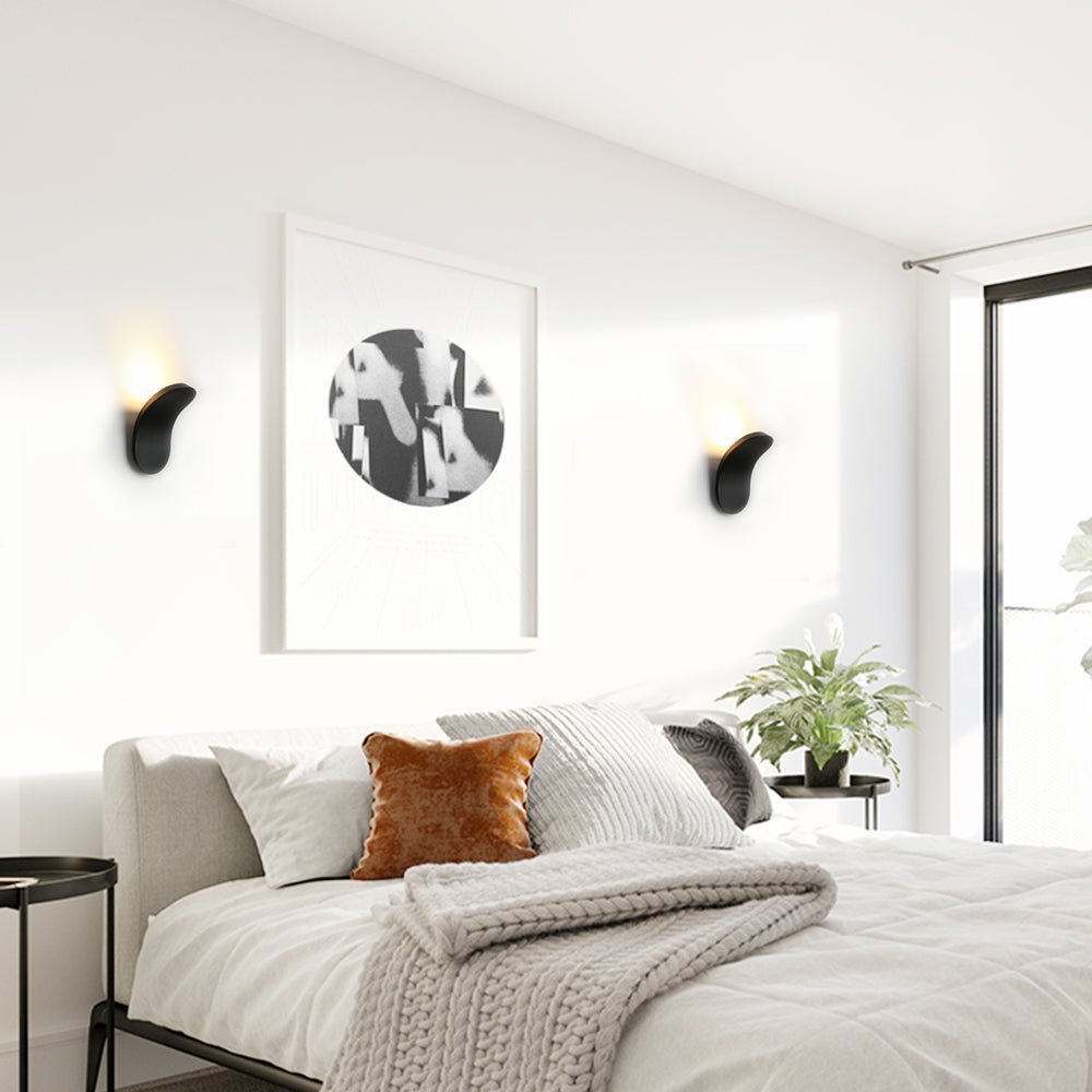 Applique da parete LED curva minimalista da comodino