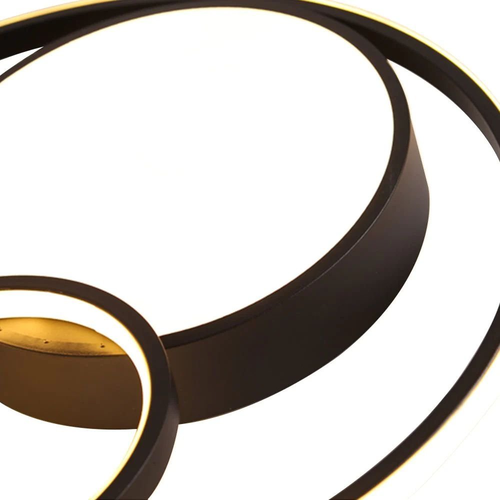 Lampada da soffitto a LED rotonda a doppio anello minimalista