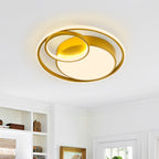 Lampada da soffitto a LED rotonda a doppio anello minimalista