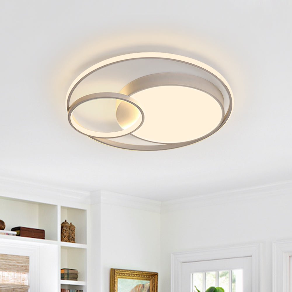 Lampada da soffitto a LED rotonda a doppio anello minimalista
