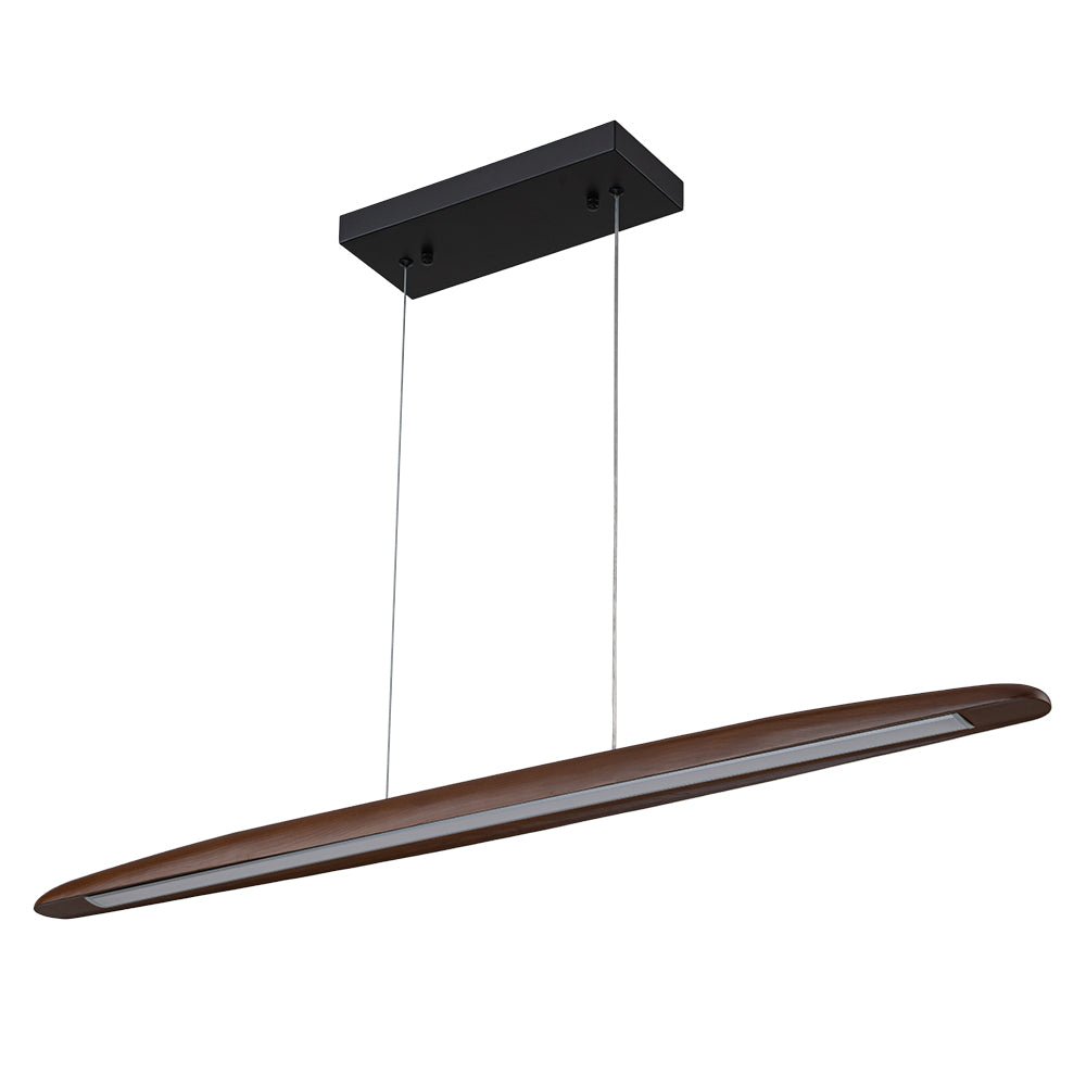 Minimalista Fattoria Sospensione Lineare Led in Legno a 1 Luce