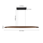 Minimalista Fattoria Sospensione Lineare Led in Legno a 1 Luce