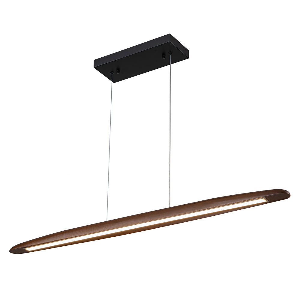 Minimalista Fattoria Sospensione Lineare Led in Legno a 1 Luce