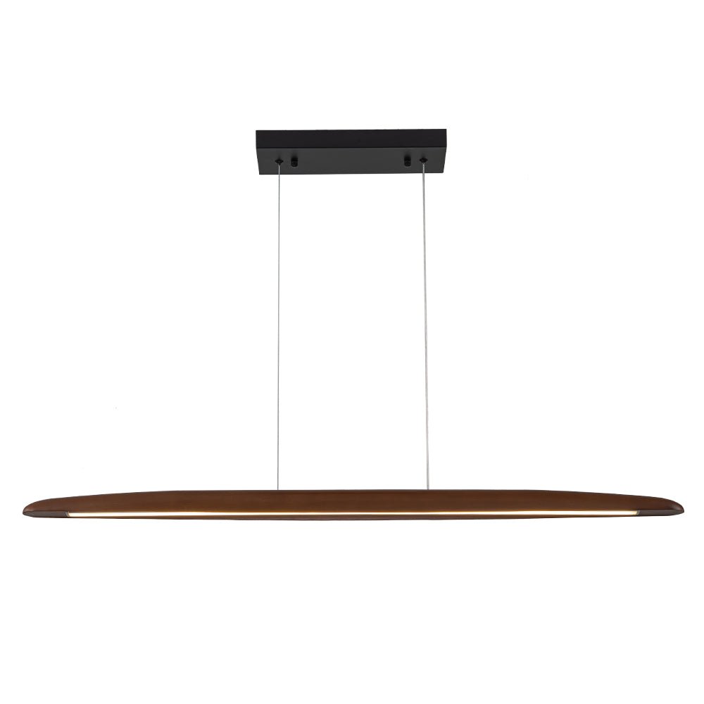 Minimalista Fattoria Sospensione Lineare Led in Legno a 1 Luce