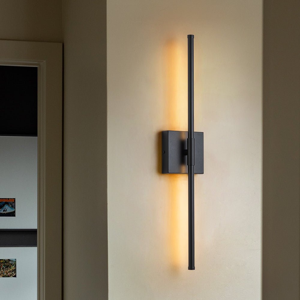 Lampada da Parete Lineare a LED Minimalista con Canopy Quadrato