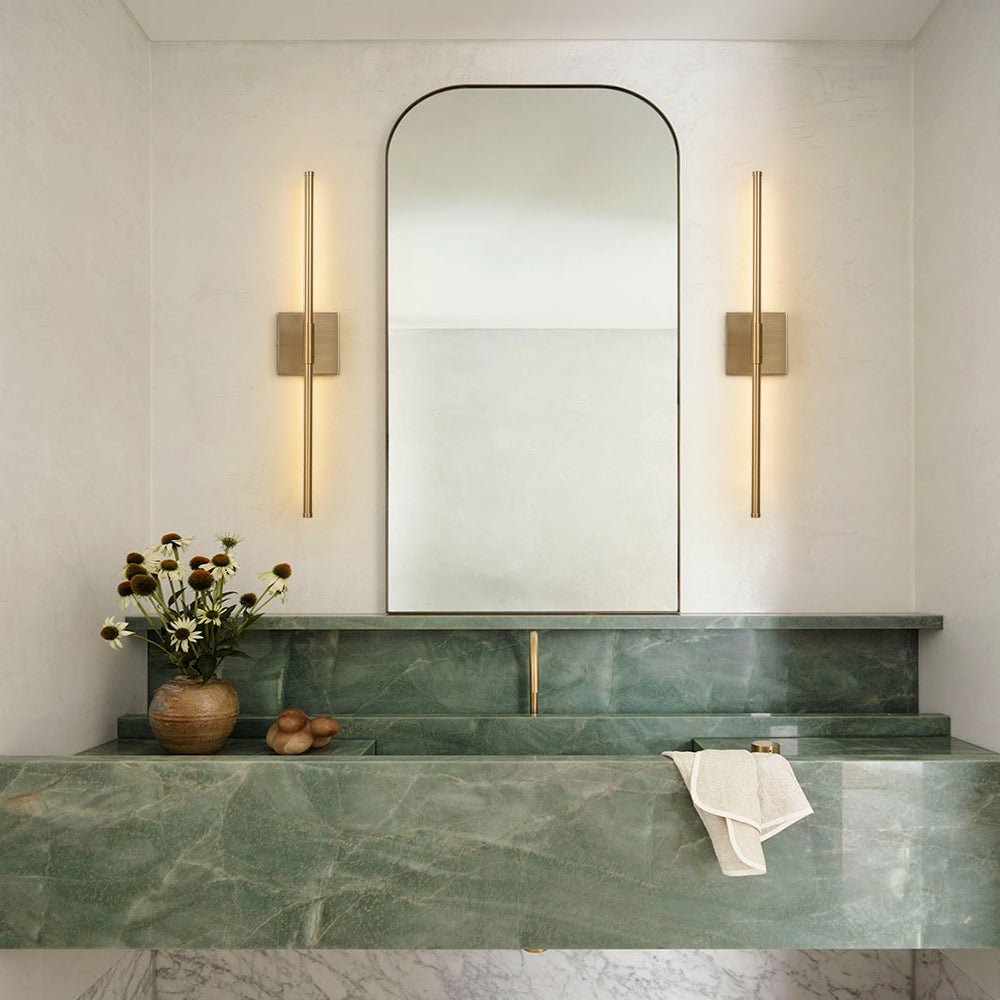 Lampada da Parete Lineare a LED Minimalista con Canopy Quadrato