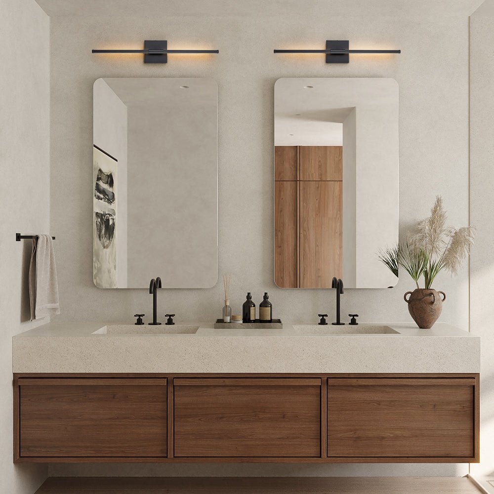 Lampada da Parete Lineare a LED Minimalista con Canopy Quadrato