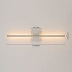 Lampada da Parete Lineare a LED Minimalista con Canopy Quadrato