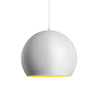 Moderna Lampada a Sospensione Rotonda Bianco con 1 Luce a Forma di Palla