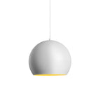 Moderna Lampada a Sospensione Rotonda Bianco con 1 Luce a Forma di Palla