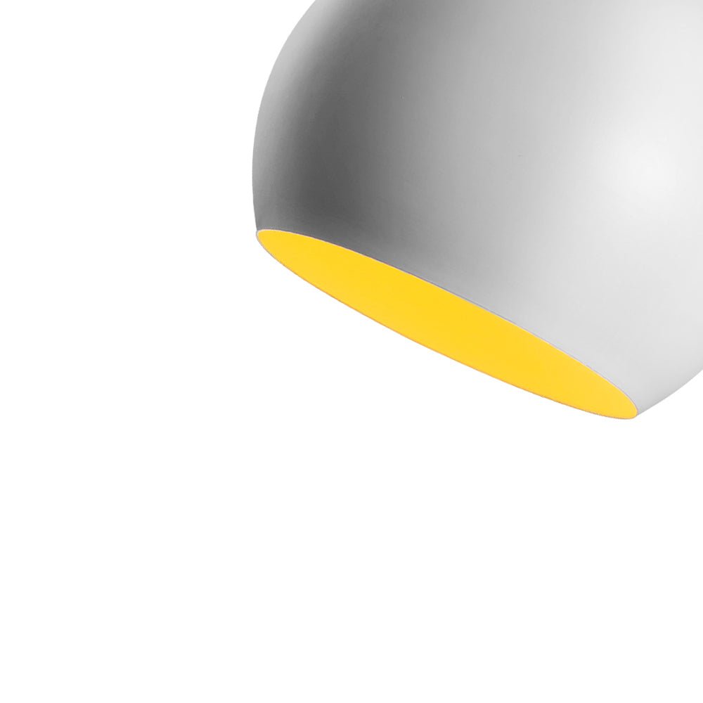 Moderna Lampada a Sospensione Rotonda Bianco con 1 Luce a Forma di Palla