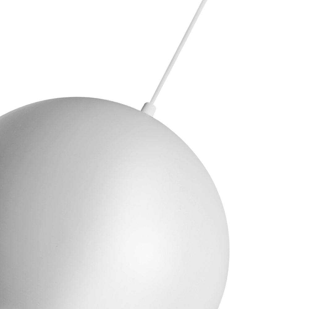 Moderna Lampada a Sospensione Rotonda Bianco con 1 Luce a Forma di Palla