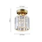 Moderna Lampada da Soffitto Mini Cristallo Semifissa a 1 Luce