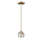 Moderno Lampadario Rotondo in Vetro Cristallo a 1 Luce