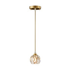 Moderno Lampadario Rotondo in Vetro Cristallo a 1 Luce