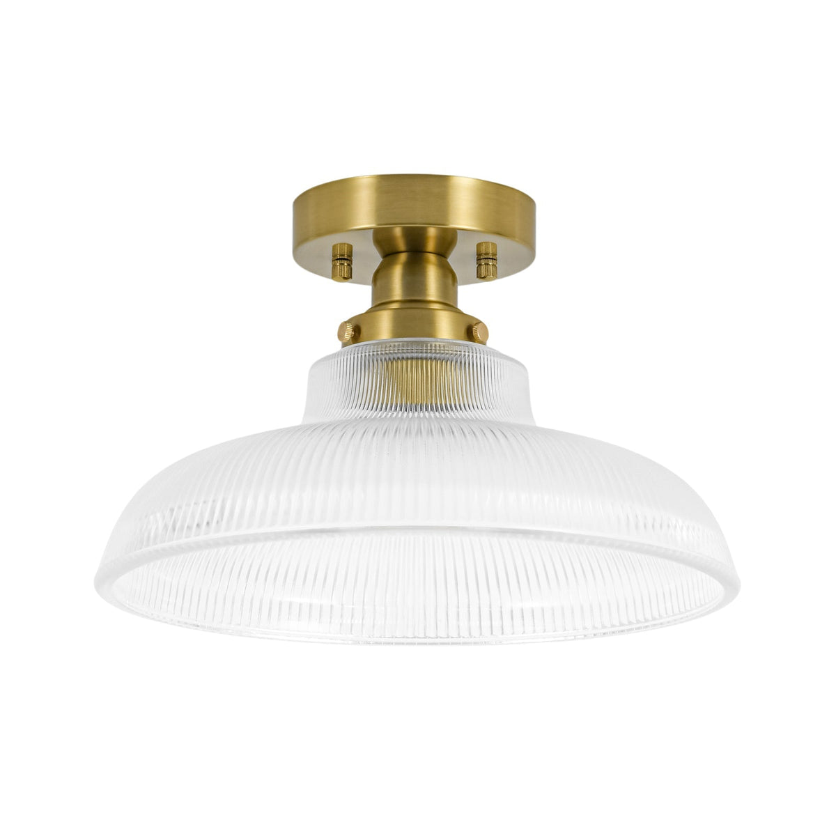 Moderno Lampadario a 1 Luce con Forma a Cupola in Vetro a Righe