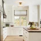 Moderno Lampadario a 1 Luce con Forma a Cupola in Vetro a Righe