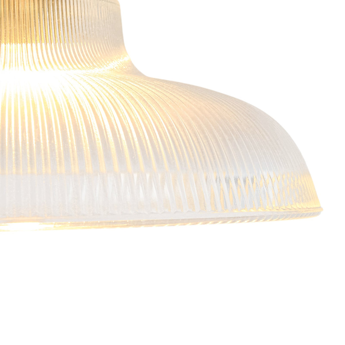 Moderno Lampadario a 1 Luce con Forma a Cupola in Vetro a Righe