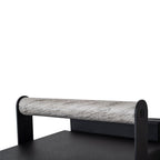Moderna Applique da Esterno Rettangolare in Vetro Trasparente con Finitura in Legno