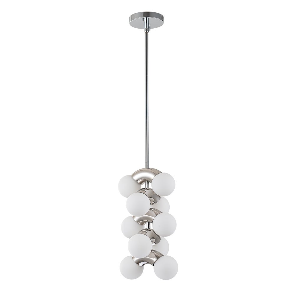 Lampadario Moderno a Globo in Vetro a 10 Luci