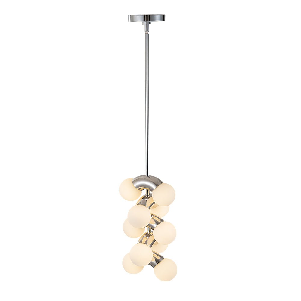 Lampadario Moderno a Globo in Vetro a 10 Luci