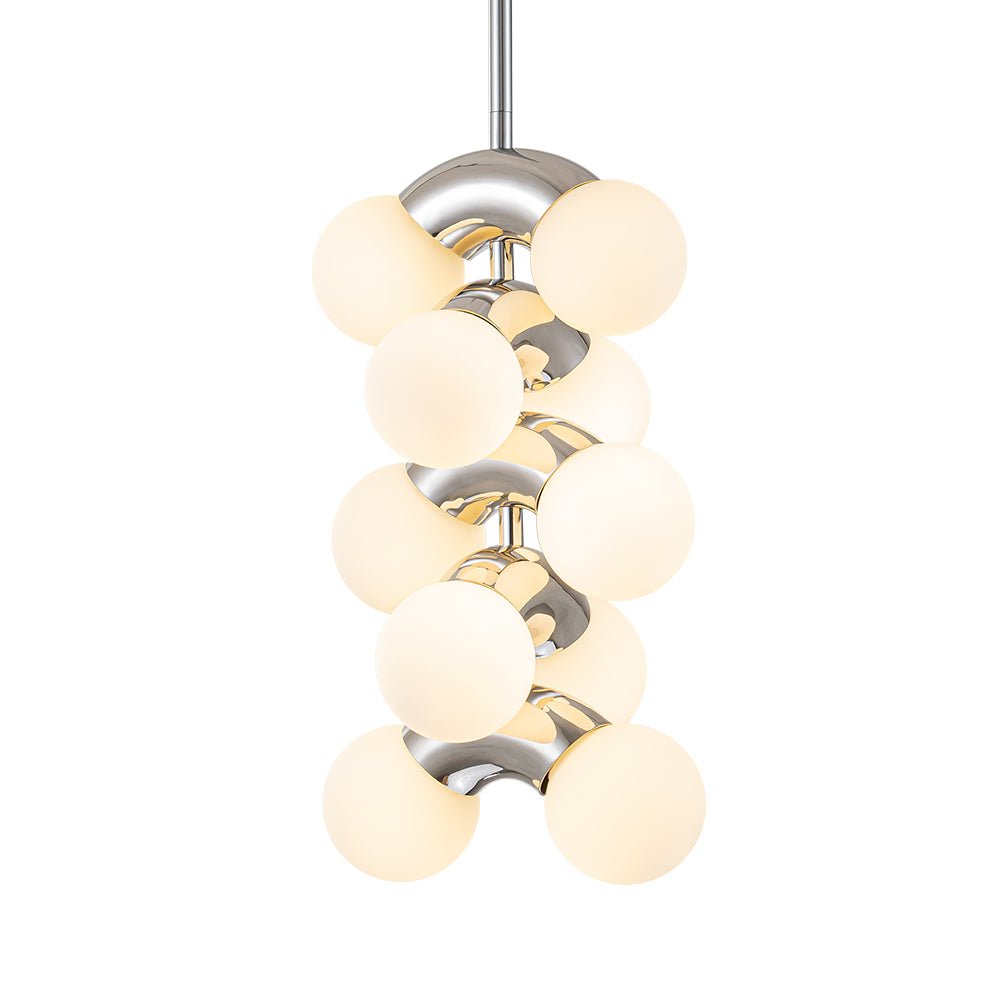 Lampadario Moderno a Globo in Vetro a 10 Luci