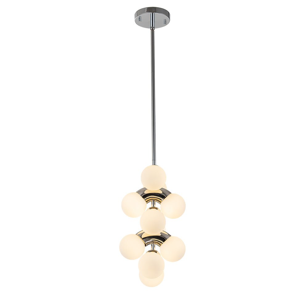 Lampadario Moderno a Globo in Vetro a 10 Luci