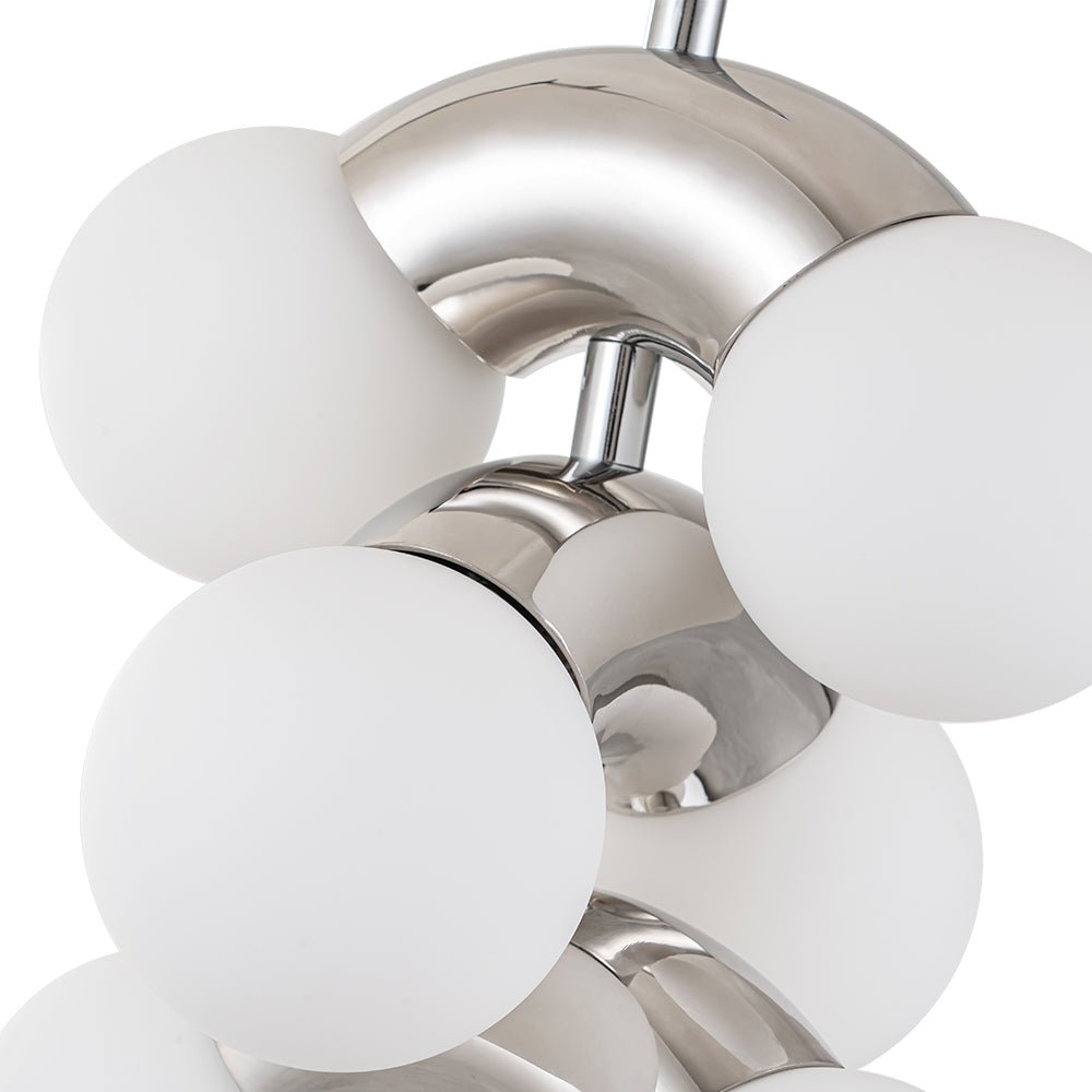 Lampadario Moderno a Globo in Vetro a 10 Luci