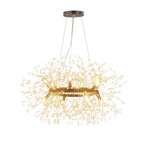 Moderno Lampadario Rotondo Dandelion con 12 Luci in Cristallo