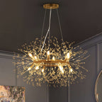 Moderno Lampadario Rotondo Dandelion con 12 Luci in Cristallo