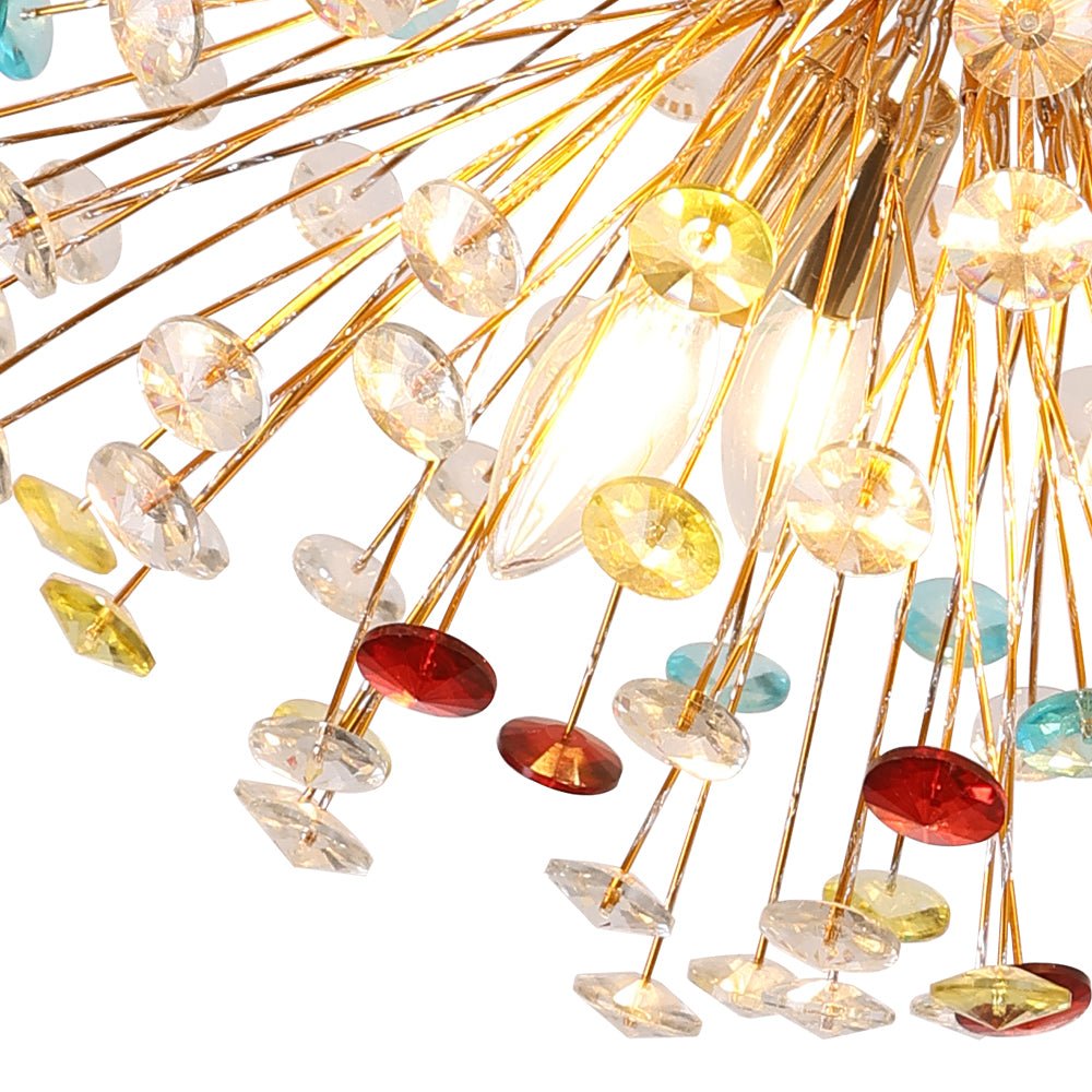 Moderno Lampadario Colorato a 12 Luci Dente di Leone Giocoso