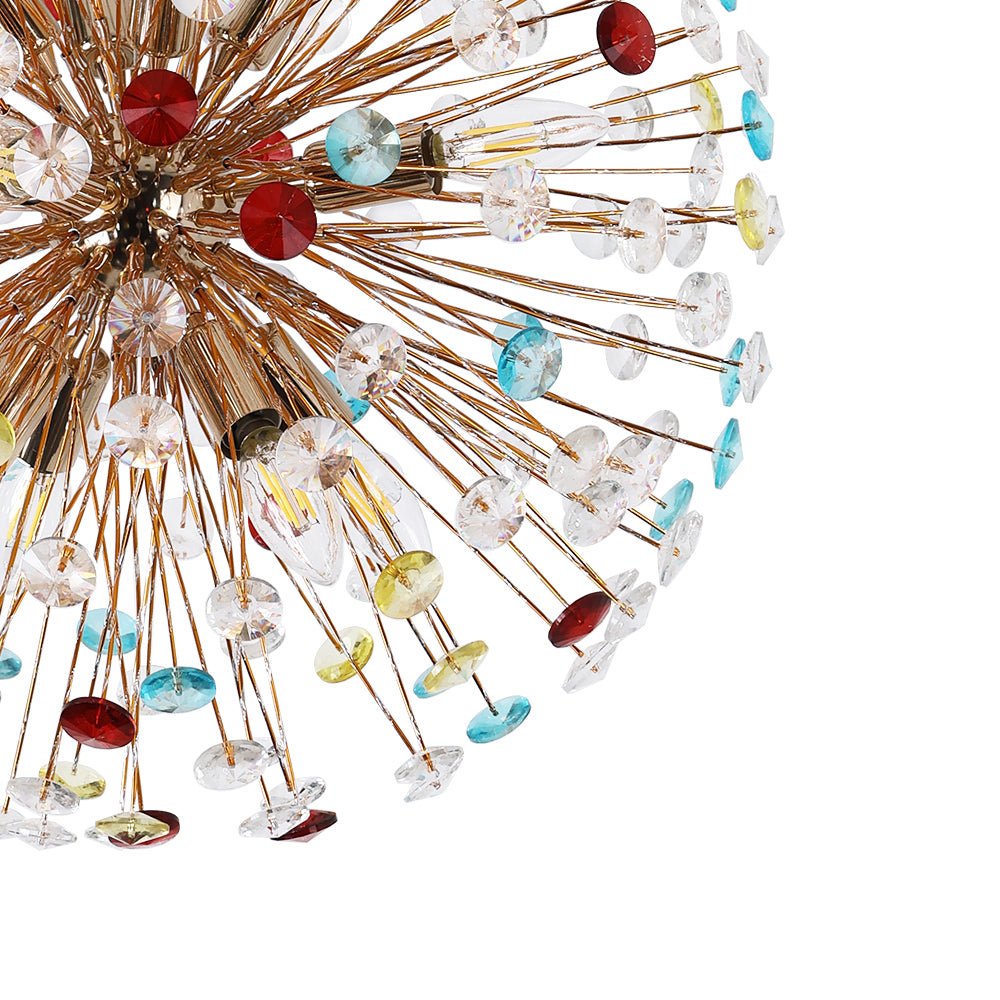 Moderno Lampadario Colorato a 12 Luci Dente di Leone Giocoso