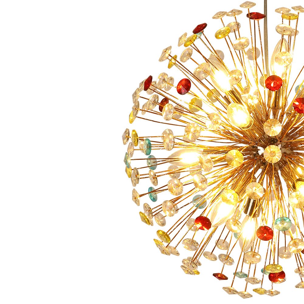 Moderno Lampadario Colorato a 12 Luci Dente di Leone Giocoso