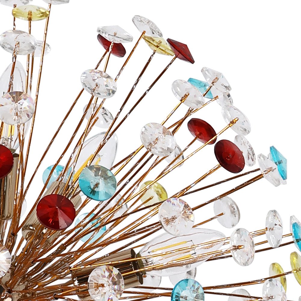 Moderno Lampadario Colorato a 12 Luci Dente di Leone Giocoso