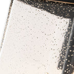 Moderna Applique da Esterno Rettangolare con 2 Luci Nera e Oro