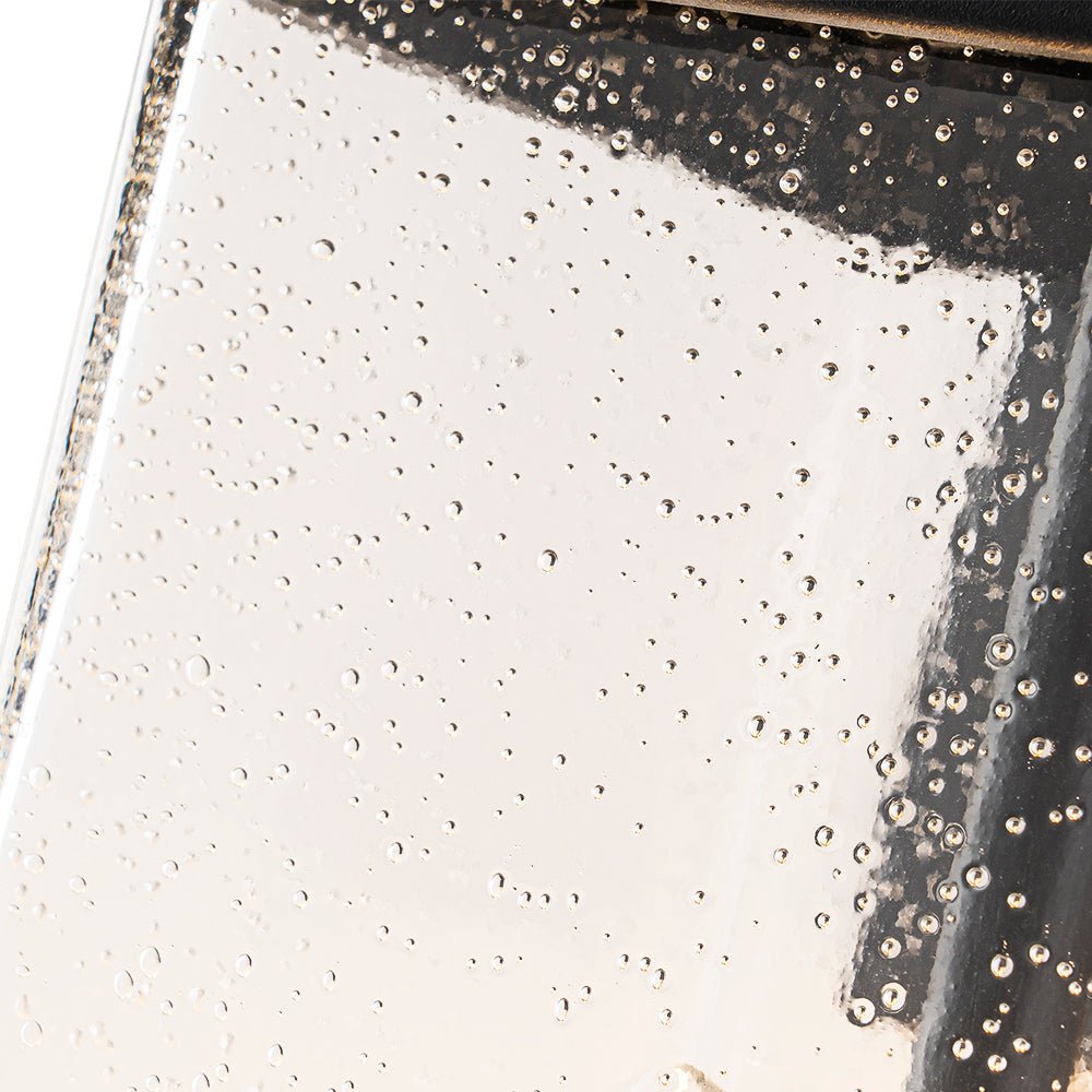 Moderna Applique da Esterno Rettangolare con 2 Luci Nera e Oro