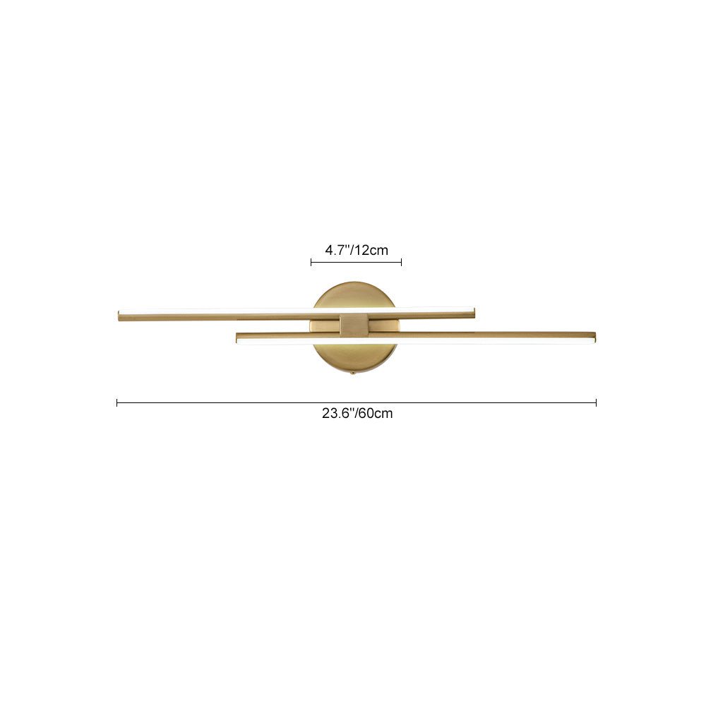 Moderna Lampada da Vanity Lineare a LED a Strisce a 2 Luci in Luce Fredda