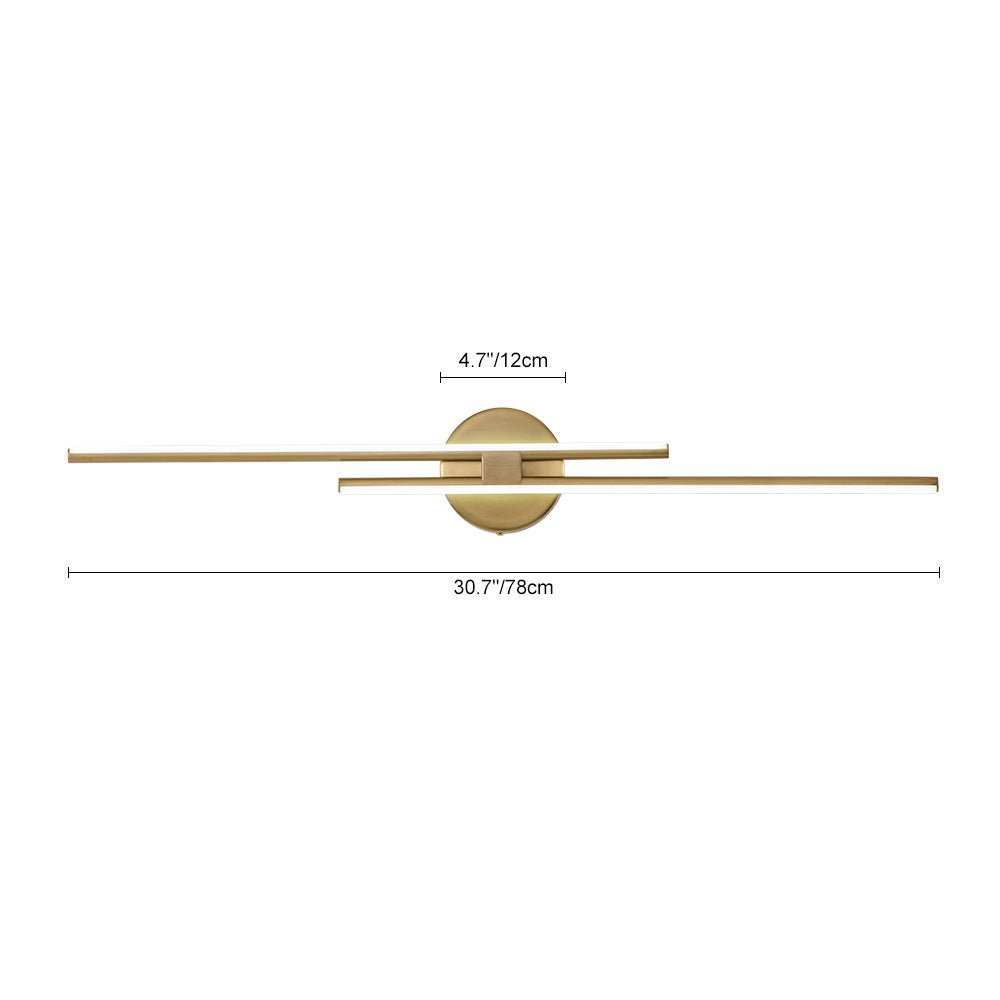 Moderna Lampada da Vanity Lineare a LED a Strisce a 2 Luci in Luce Fredda