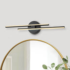Moderna Lampada da Bagno Lineare a LED Striata a 2 Luci con Luce Calda