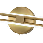 Moderna Lampada da Bagno Lineare a LED Striata a 2 Luci con Luce Calda