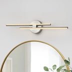 Moderna Lampada da Bagno Lineare a LED Striata a 2 Luci con Luce Calda