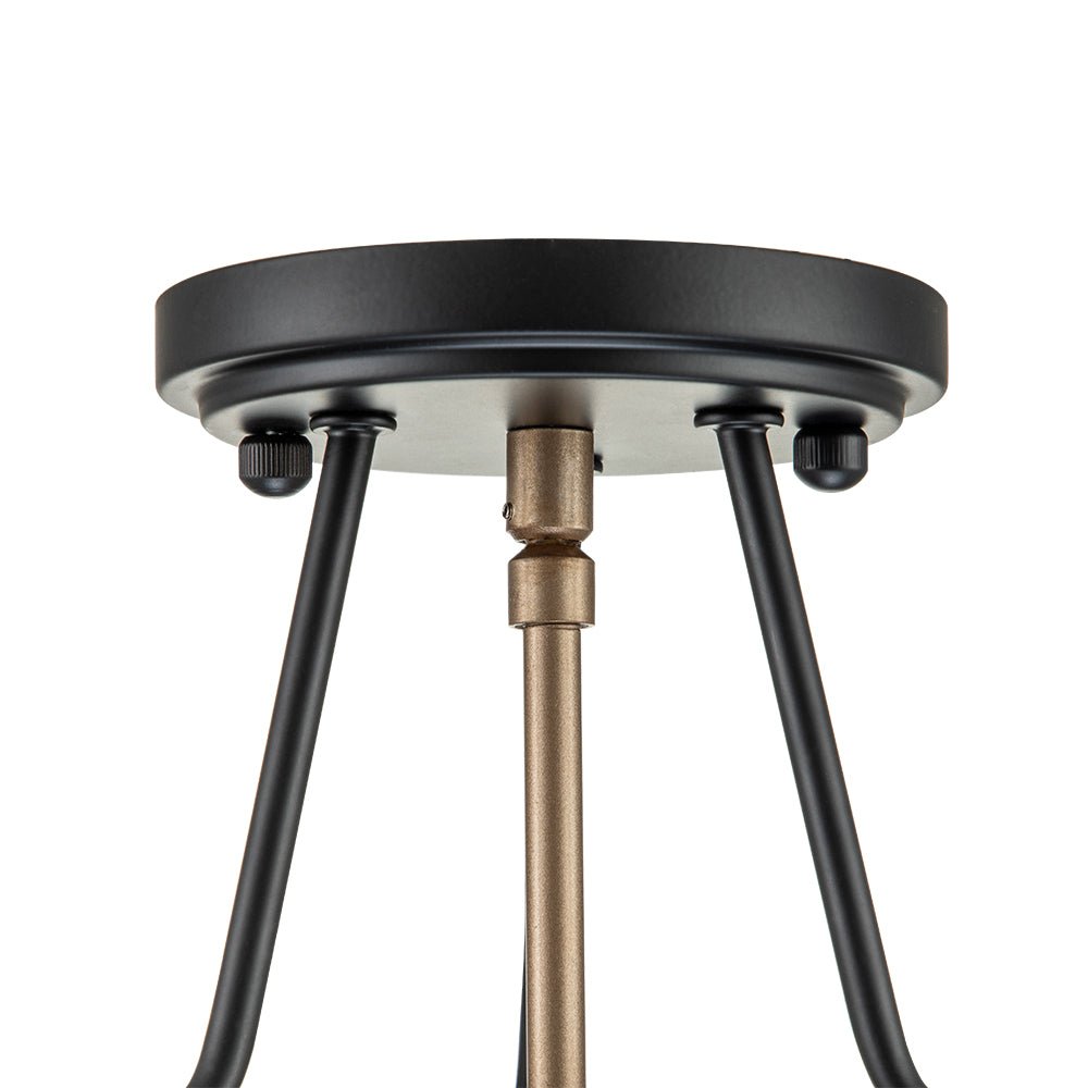 Moderno Lampadario Semifluido a 3 Luci in Vetro