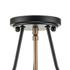 Moderno Lampadario Semifluido a 3 Luci in Vetro