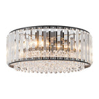 Moderno Lampadario Rotondo a Drumm di Cristallo con 3 Luci