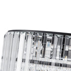 Moderno Lampadario Rotondo a Drumm di Cristallo con 3 Luci