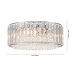 Moderno Lampadario Rotondo a Drumm di Cristallo con 3 Luci